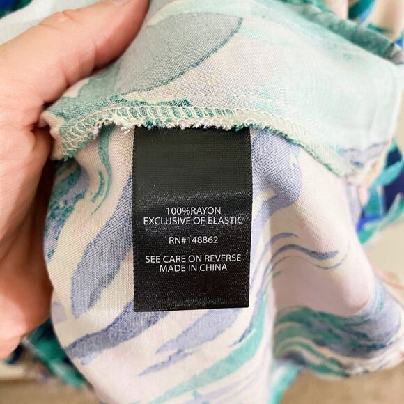 NWT Torrid Pink/Green Tropical Print Sun Dress Button Up Women's Plus Size 6X - Picture 5 of 9